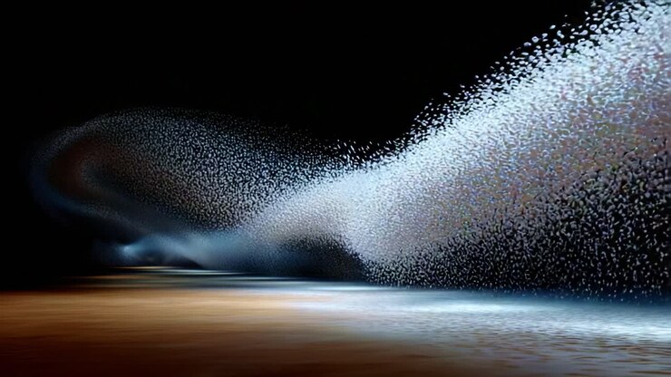Abstract visualization of movement flow patterns and body motion sequences